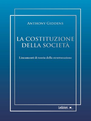 cover image of La costituzione della società